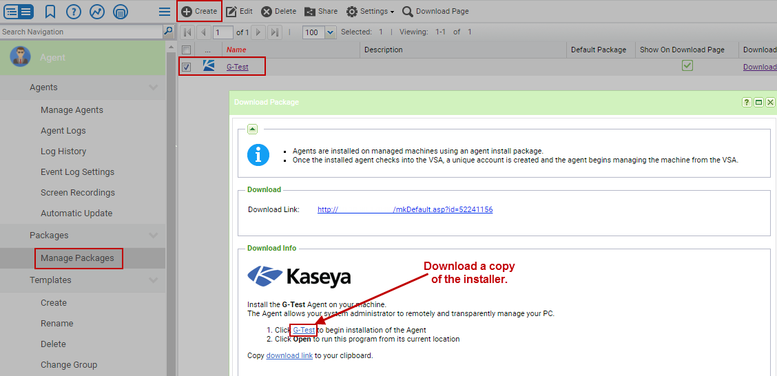 is it possible to auto install software once kaseya agent is installed