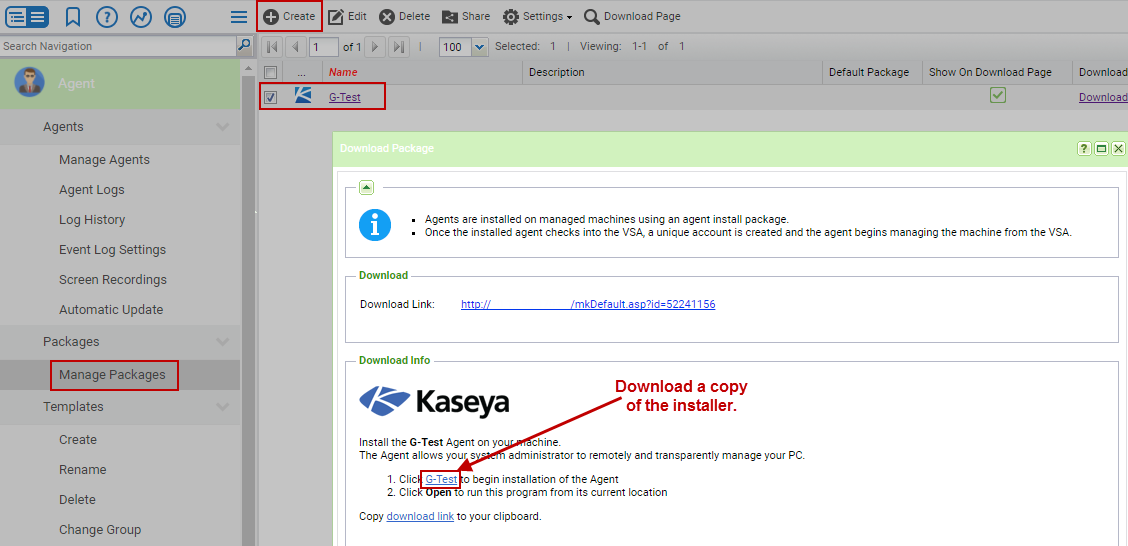 install kaseya agent on windows 10s