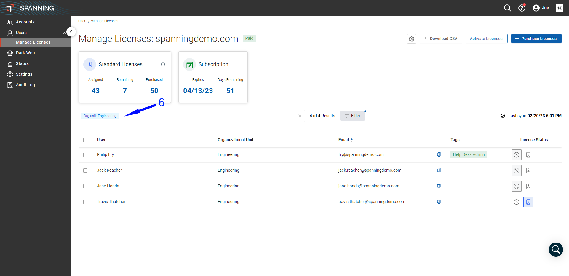 How to assign licenses to all users within an Organizational Unit Kaseya