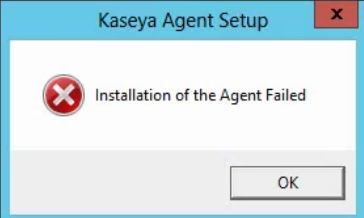 kaseya agent run as admin install