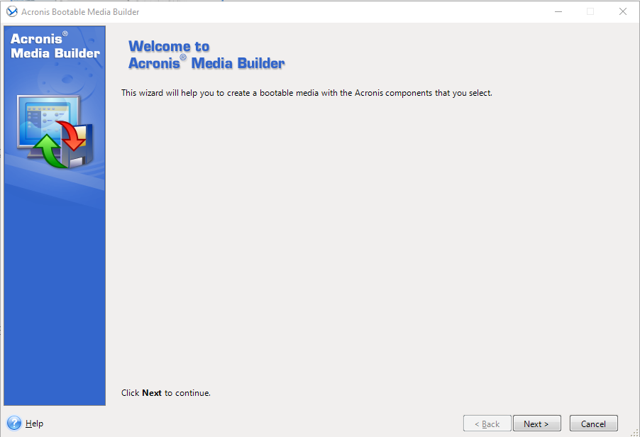 acronis win pe iso builder